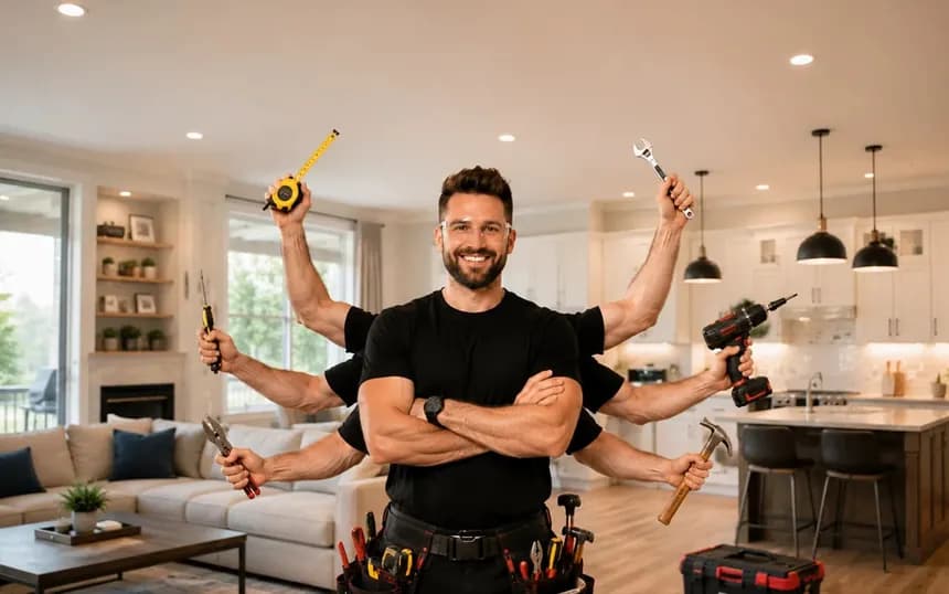 Handyman working on a property repair